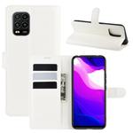 For Xiaomi Mi 10 Lite 5G Litchi Texture Horizontal Flip Protective Case with Holder & Card Slots & Wallet(White)