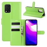 For Xiaomi Mi 10 Lite 5G Litchi Texture Horizontal Flip Protective Case with Holder & Card Slots & Wallet(Green)