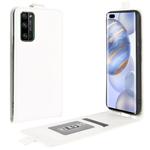 For Huawei Honor 30 Pro R64 Texture Single Vertical Flip Leather Protective Case with Card Slots & Photo Frame(White)