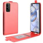 For Huawei Honor 30 Pro R64 Texture Single Vertical Flip Leather Protective Case with Card Slots & Photo Frame(Red)