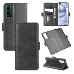 For Huawei Honor 30 Pro Dual-side Magnetic Buckle Horizontal Flip Leather Case with Holder & Card Slots & Wallet(Black)