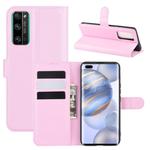 For Huawei Honor 30 Pro Litchi Texture Horizontal Flip Protective Case with Holder & Card Slots & Wallet(Pink)