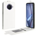 For OPPO ACE 2 R64 Texture Single Vertical Flip Leather Protective Case with Card Slots & Photo Frame(White)