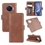 For OPPO ACE 2 Dual-side Magnetic Buckle Horizontal Flip Leather Case with Holder & Card Slots & Wallet(Brown)