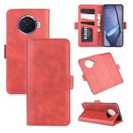 For OPPO ACE 2 Dual-side Magnetic Buckle Horizontal Flip Leather Case with Holder & Card Slots & Wallet(Red)