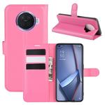 For OPPO ACE 2 Litchi Texture Horizontal Flip Protective Case with Holder & Card Slots & Wallet(Rose red)