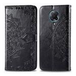 For Xiaomi Redmi K30 Pro Halfway Mandala Embossing Pattern Horizontal Flip Leather Case with Holder & Card Slots & Wallet & Photo Frame & Lanyard(Black)