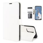 For OPPO A72/A52 R64 Texture Single Horizontal Flip Protective Case with Holder & Card Slots & Wallet& Photo Frame(White)