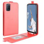 For OPPO A72 R64 Texture Single Vertical Flip Leather Protective Case with Card Slots & Photo Frame(Red)