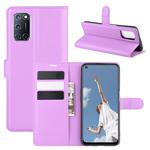 For OPPO A72/A52 Litchi Texture Horizontal Flip Protective Case with Holder & Card Slots & Wallet(Purple)