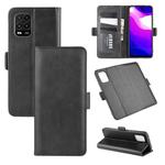 For XiaoMi Mi 10 Lite 5G Dual-side Magnetic Buckle Horizontal Flip Leather Case with Holder & Card Slots & Wallet(Black)