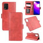 For XiaoMi Mi 10 Lite 5G Dual-side Magnetic Buckle Horizontal Flip Leather Case with Holder & Card Slots & Wallet(Red)