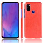 For Samsung Galaxy M51 (Side Fingerprint) Shockproof Litchi Texture PC + PU Case(Red)