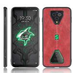 For Xiaomi Black Shark 3 Pro Shockproof Sewing Cow Pattern Skin PC + PU + TPU Case(Red)