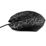 Small Special Shaped 3 Buttons USB Wired Luminous Gamer Computer Gaming Mouse(Black)