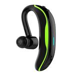 Car Handfree Wireless Ear-hook Bluetooth Earphone with Microphone(Black Green)