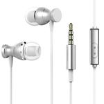 3.5mm Jack Noise Reduction Wire-controlled Earphone for Android Phones / PC / MP3 Players / Laptops, Cable Length: 1.2m(Silver)