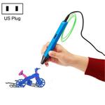 RP800A Childrens Educational Toys 3D Printing Pen, Plug Type:US Plug(Blue)