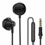 PTM D31 Hands Free Call Stereo Bass Earphones with Mic for Samsung / Xiaomi Phones(Black)