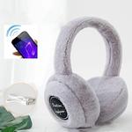 Bluetooth Earmuffs Winter Plush Windproof Men And Women Ear Cover(Gray)