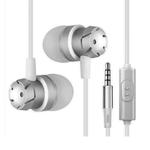 3.5mm Wired Headphones Handsfree Headset In Ear Earphone Earbuds with Mic for Xiaomi Phone MP3 Player Laptop(Silver)