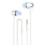 3.5mm Wired Earphone Earbuds Stereo Sound Metal Bass Headset with Mic for Smart Phone(Blue)