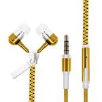 Glowing Zipper Sport Music Wired Earphones for 3.5mm Jack Phones(YELLOW)