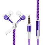 Glowing Zipper Sport Music Wired Earphones for 3.5mm Jack Phones(Purple)