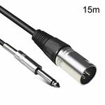 6.35mm Caron Male To XLR 2pin Balance Microphone Audio Cable Mixer Line, Size:15m