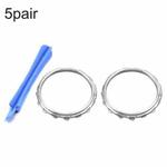 For Xbox One Elite 5pairs 3D Replacement Ring + Screwdriver Handle Accessories, Colour:Silver Plating