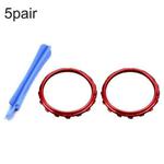 For Xbox One Elite 5pairs 3D Replacement Ring + Screwdriver Handle Accessories, Colour:Red Plating
