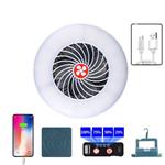 USB Rechargeable Fan Lamp Live Broadcast Multi-function Tent Camping Lamp, Style:Fan Light