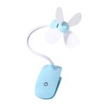 Mini Portable USB Rechargeable Touch Switch Electric Fan(Blue)