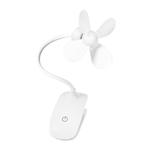 Mini Portable USB Rechargeable Touch Switch Electric Fan(White)