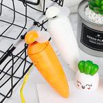 Handheld Portable USB Rechargeable Cartoon Carrot Electric Small Fan(Orange)