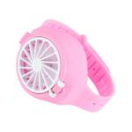 USB Mini Charging Lazy Watch Small Fan Creative Student Child Gift(Pink)