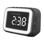 AEC BT-511 Mini LED HD Mirror Bluetooth Speaker, Support 32GB TF Card & 3.5mm AUX & Dual Alarm Clock & Real-time Temperature & Hands-free Calling(Black)