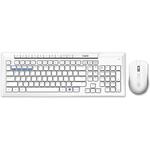 Rapoo 8200G Bluetooth 3.0 + Bluetooth 5.0 + 2.4 G Wireless Three Mode Wireless Mouse and Keyboard Set(White)