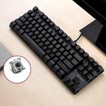 Rapoo V500 87-keys Alloy Edition Desktop Laptop Computer Game Esports Office Home Typing Metal Wired Mechanical Keyboard without Backlight,(Black Shaft)