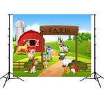 2.1m x 1.5m Animal Farm Children Birthday Theme Photography Background Cloth