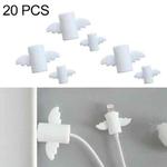 20 PCS Angel Shape Data Cable Anti-break Protection Cover Set(White)