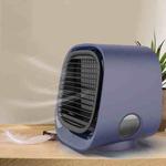 Mini Multifunctional Humidification Aromatherapy Fan Portable Office Home Desktop Air Conditioner Fan(Dark Blue)
