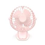 360 Degree -Round Rotation Mini Cooling Air Fan 4 Speed Adjustable Portable USB Rechargeable Desktop Clip Fan(Pink)