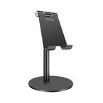 Adjustable Aluminum Alloy Cell Phone Tablet Holder Desk Stand Mount(Black)