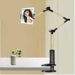 360 Degree Rotation Lazy Mount Folding Long Arm Phone Stand Holder for 4-14 Inch Tablet & Phone(Black Gold)