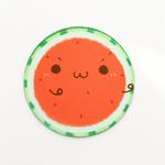 2 PCS 22cm Cute Fruit Series Round Mouse Pad Desk Pad Office Supplies(Watermelon)