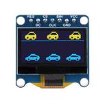 Waveshare 0.96 inch OLED Display Module, 128×64 Resolution, SPI / I2C Communication(C Yellow Blue)