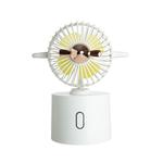 Creative Aircraft Shaking Head Fan Office Desktop USB Charging Mini Fan(Simple White)