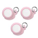 3PCS For AirTag Tracking Anti-Lost Locator Silicone Snails Case(Pink)