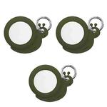 3PCS For AirTag Tracking Anti-Lost Locator Silicone Snails Case(Army Green)